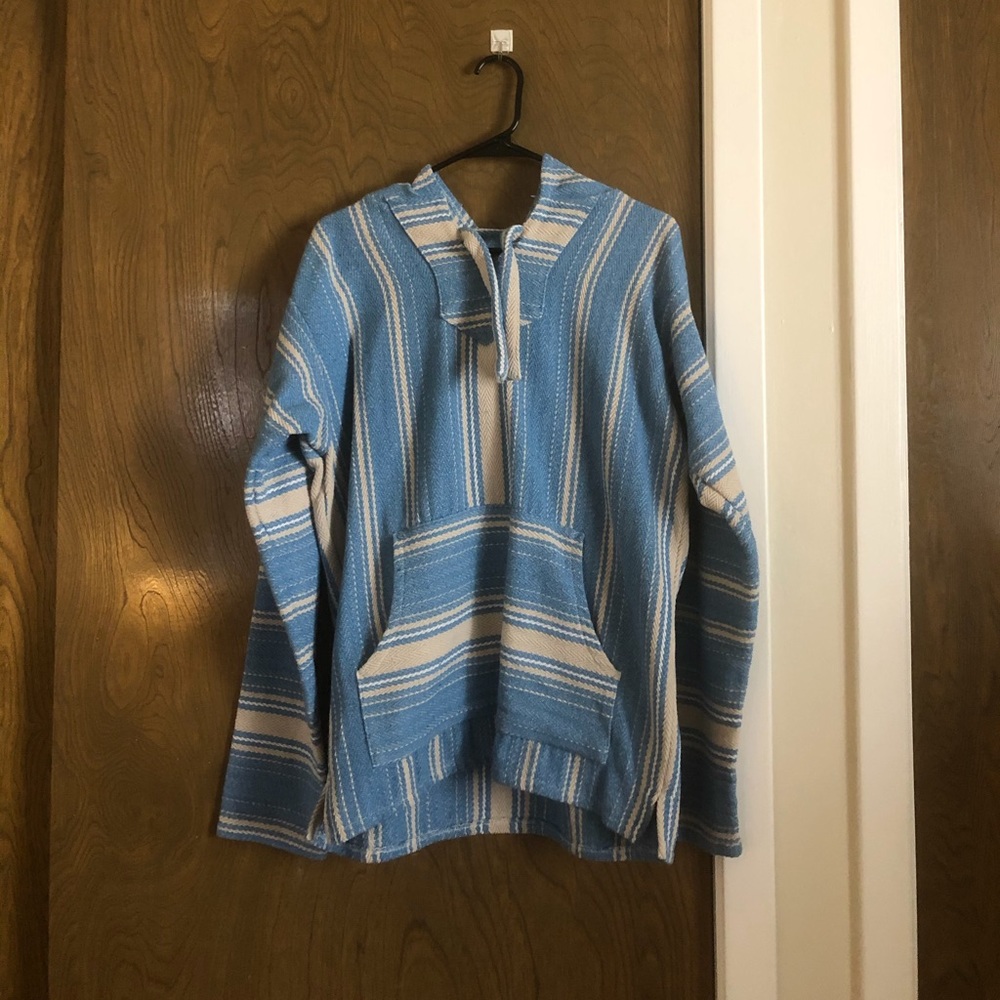 Blue hoodie